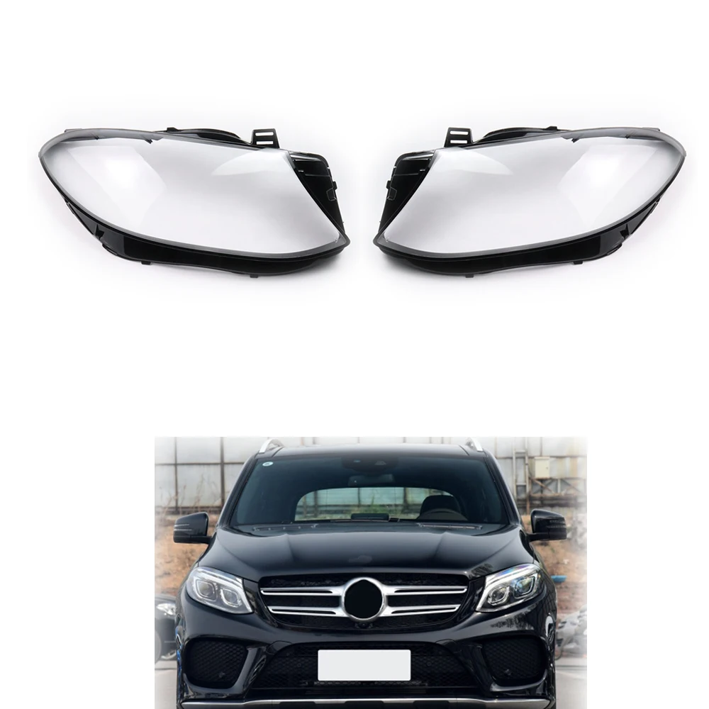 For Mercedes-Benz GLE W166 W292 2015-2019 Car Light Caps Headlight Cover Lampshade Lamp Case Lens Shell 1