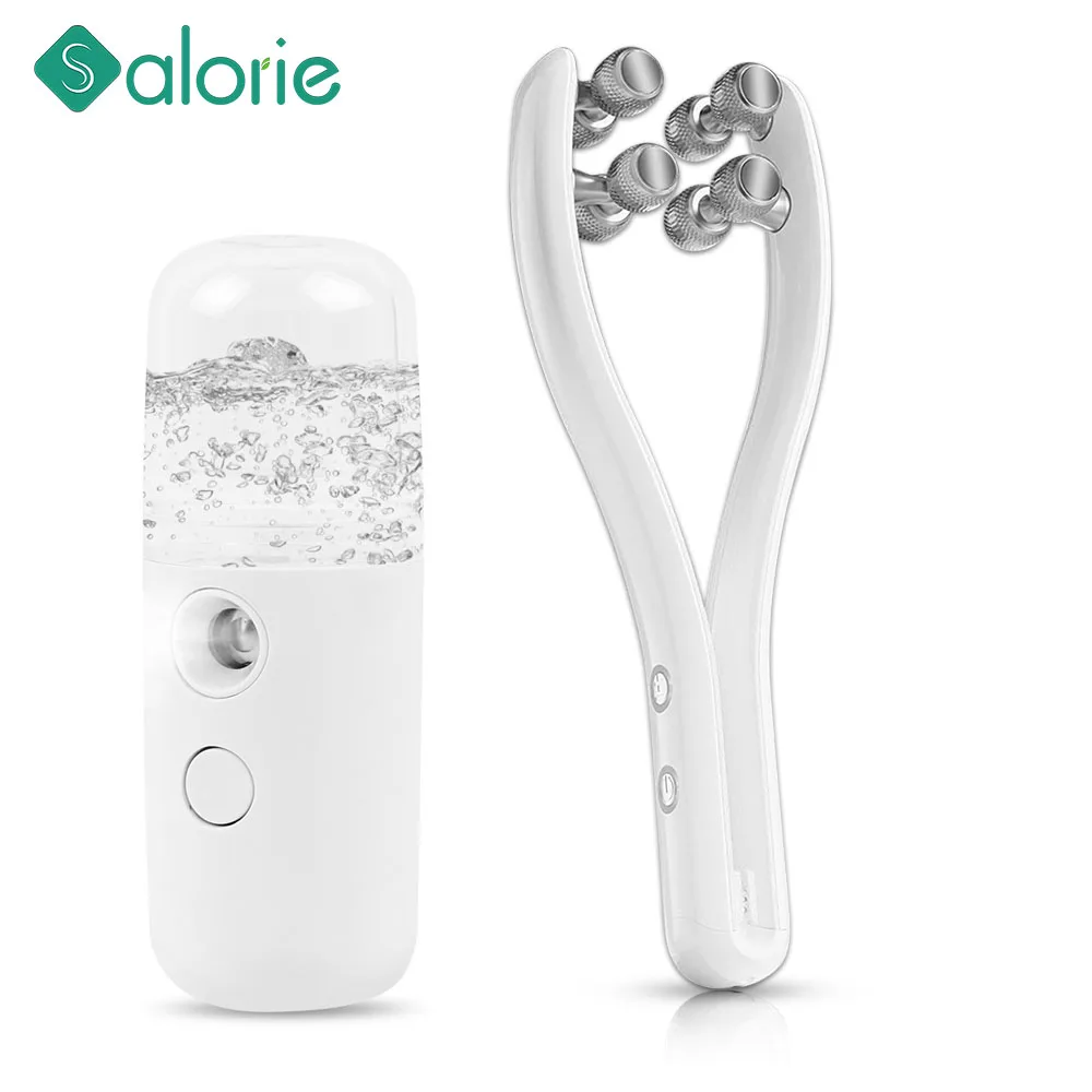 

EMS Double Chin Facial Lifting Massager Vibration Face Lift Device Facial Steamer Mist Sprayer Nano Mister Hydrating Moisturizin