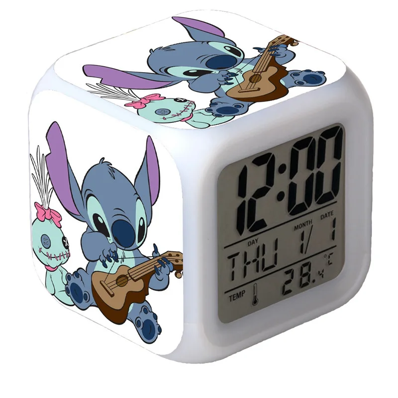 MINISO Disney Stitch LED Color Alarm Clock Growing Change Digital