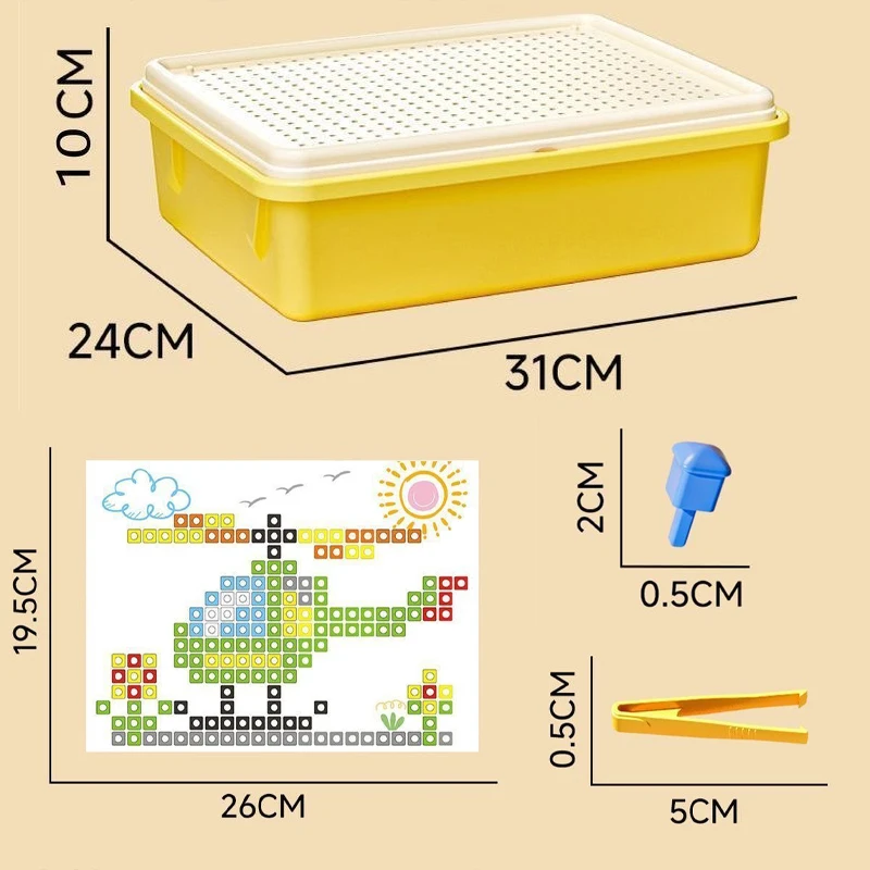 Kid Mushroom Nail Puzzle Creative Activity Toy Montessori Concentration Trainting Fine Motor Skills Development Intelligent Game