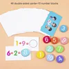 Children's Wooden Number Board Cognitive Matching Addition Subtraction Operation Montessori Logical Thinking Training Math Toys 3