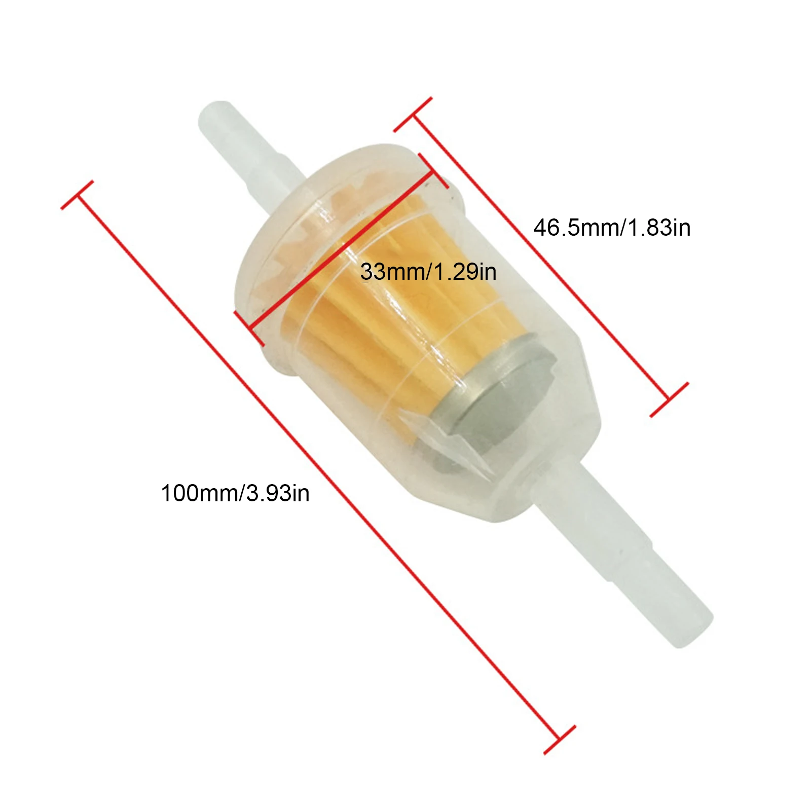 Fuel Filter 10pcs Universal Inline Gas/Fuel Filter 6MM-8MM 1/4