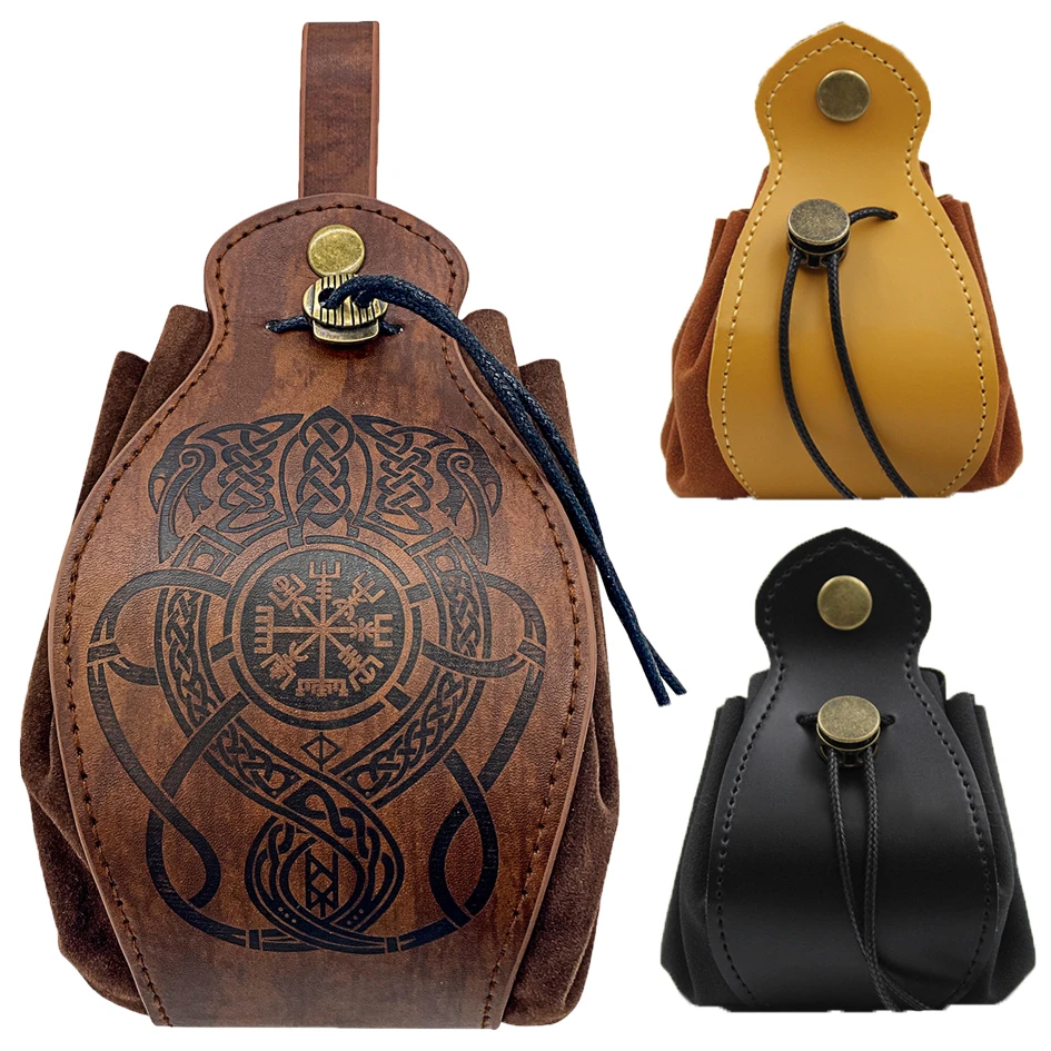 Genuine Leather Dnd Dice Bag Tray 5 Celtic Designs Cute Drawstring