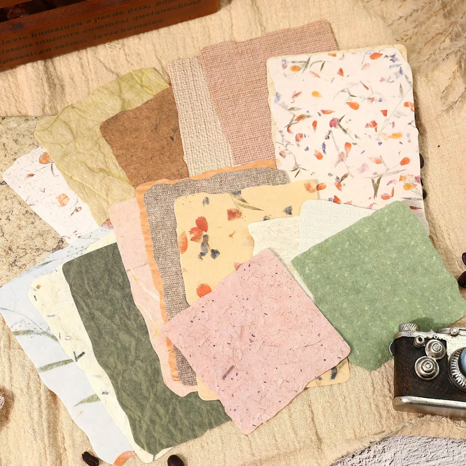Vintage 3D texture Material paper 28 pcs Planner Decorative Diary Scrapbooking