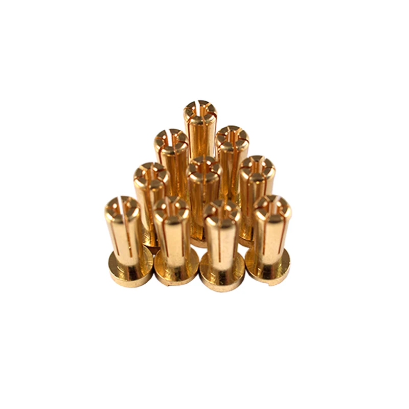 RC Hobby 5/10/20 Stück vergoldet 5,0 mm 18 mm runde Kugel Low Profile männlich weiblich Stecker für RC Lipo Batterien Ladegerät – Detail 11