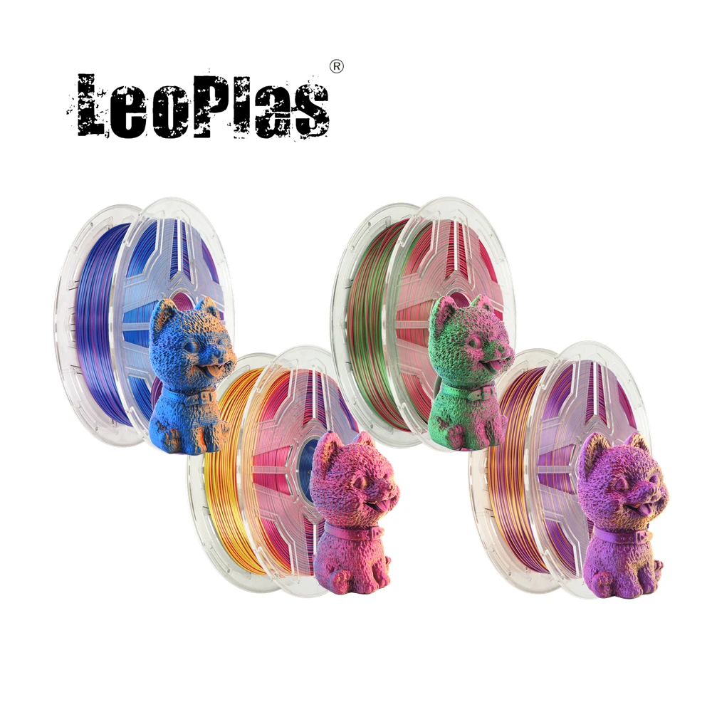 

LeoPlas Ultra Tricolor Silk PLA Filament 1.75mm 1kg For FDM 3D Printer Pen Consumables Printing Supplies Plastic Material