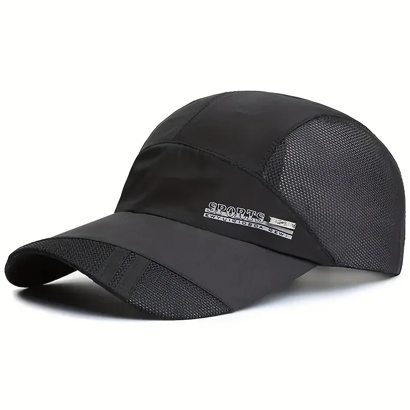 1pc Breathable Mesh Baseball Cap, Quick-Dry Polyester Sports Hat for Fishing Golf Sun Protection,  Breathable Fishing Golf Cap 5