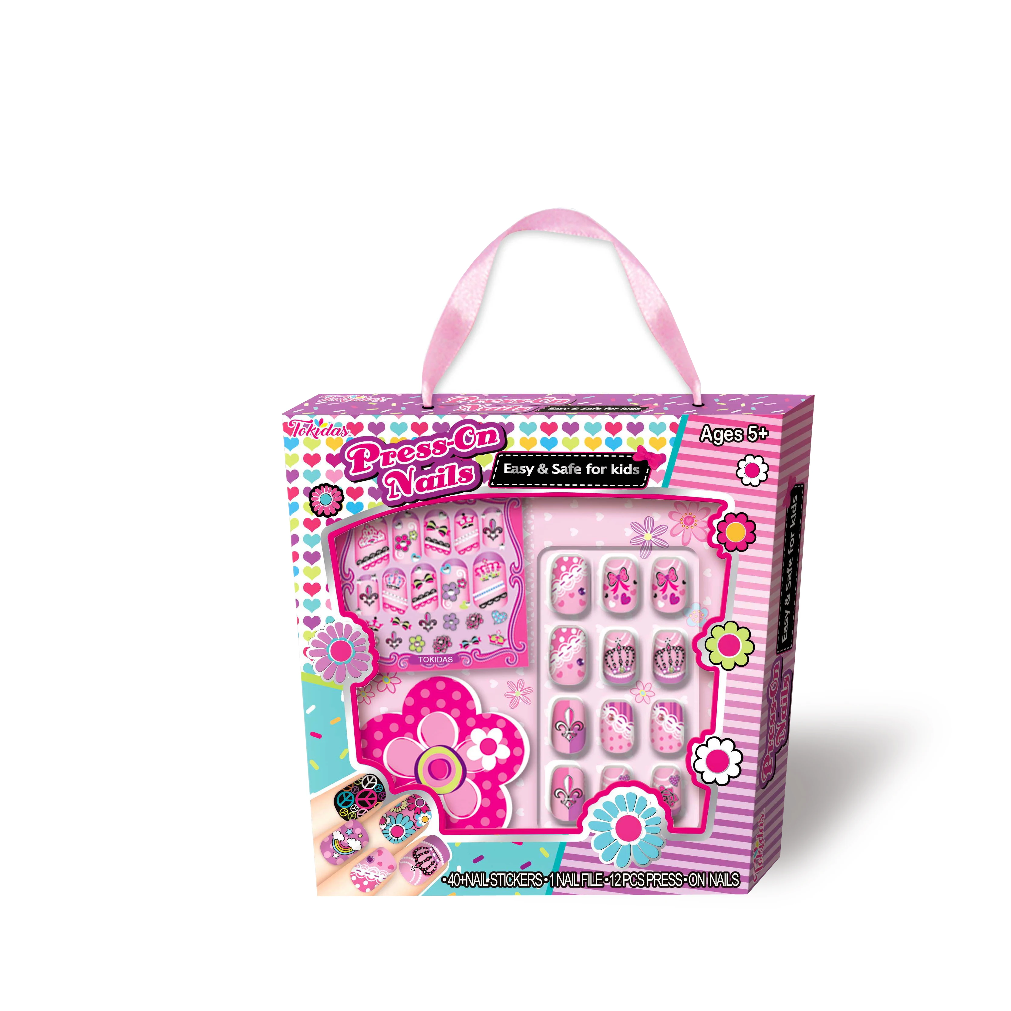2024 Kids Makeup Set Press on Nails Set Nail File Set Stickers Kids Toys Birthday Gifts 2
