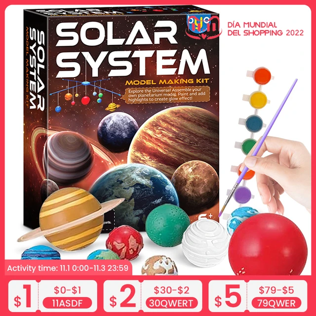 Bola anti-stress do sistema solar, kit de modelo do sistema solar