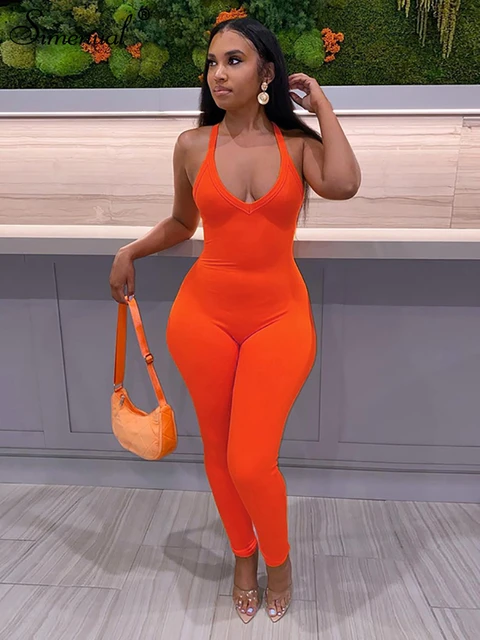 Orange Jumpsuits & Rompers for Women