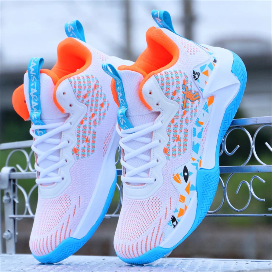 

New Men Basketball Shoes Fashion Air Cushion Running Sneakers Men Mesh Breathable Anti-Skid Outdoor Sports Shoes Tenis Masculino