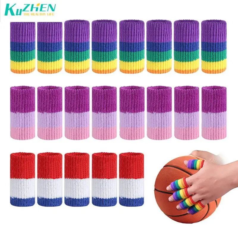 10pcs Elastic Sports Finger Sleeves Thumb Arthritis Support Finger