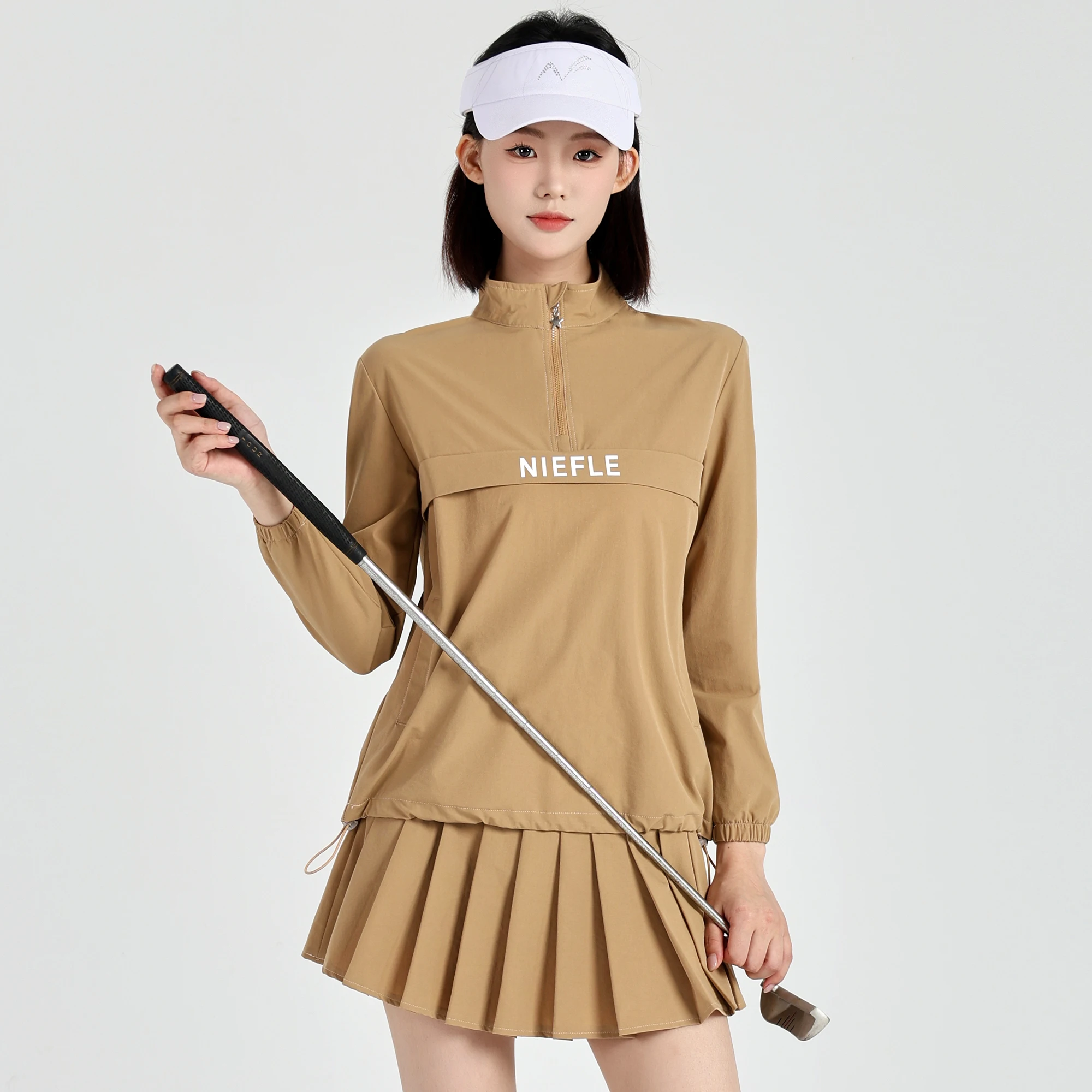 Women Golf Winter Long Sleeved Wear-resistant Fashion Versatile Short Skirt Outdoor Leisure Sports women golf skirt