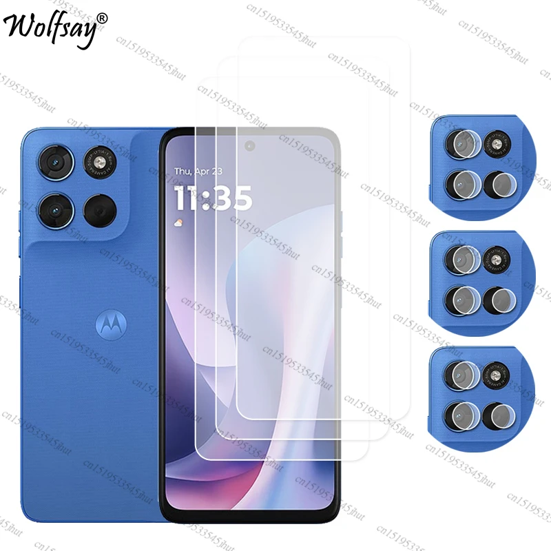 Premium Clear Front Glass Protector for Motorola Moto G57 - Full Adhesive Coverage with Camera Lens Shield