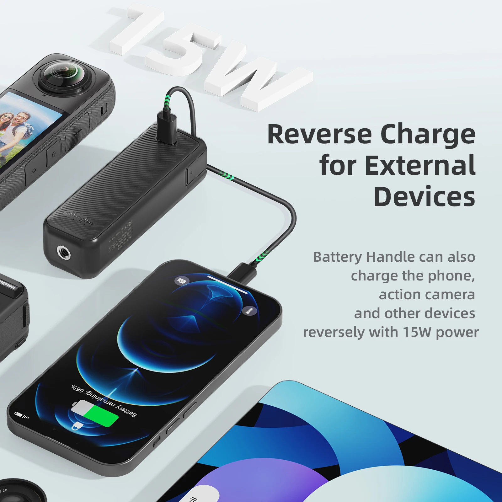 AMAGISN Battery For DJI Osmo Pocket 3 Battery Handle 4500 mAh Portable Gear For DJI Osmo Pocket3 Non-original Power Accessories 4