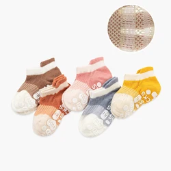 5 Pairs Kids' Summer Breathable Mesh Non-Slip Grip Socks - XS(0-1 years) (Mesh socks)