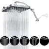 Hibbent Rain Shower Head, 13'' High Pressure Rainfall Square 5 Spray Mode Showerhead with 16" Shower Head Extension Arm 1