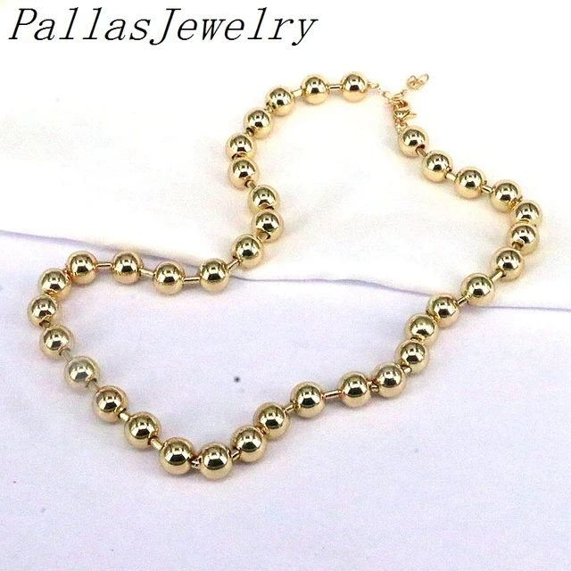 Ball Chain Necklace  18K Yellow Gold - A