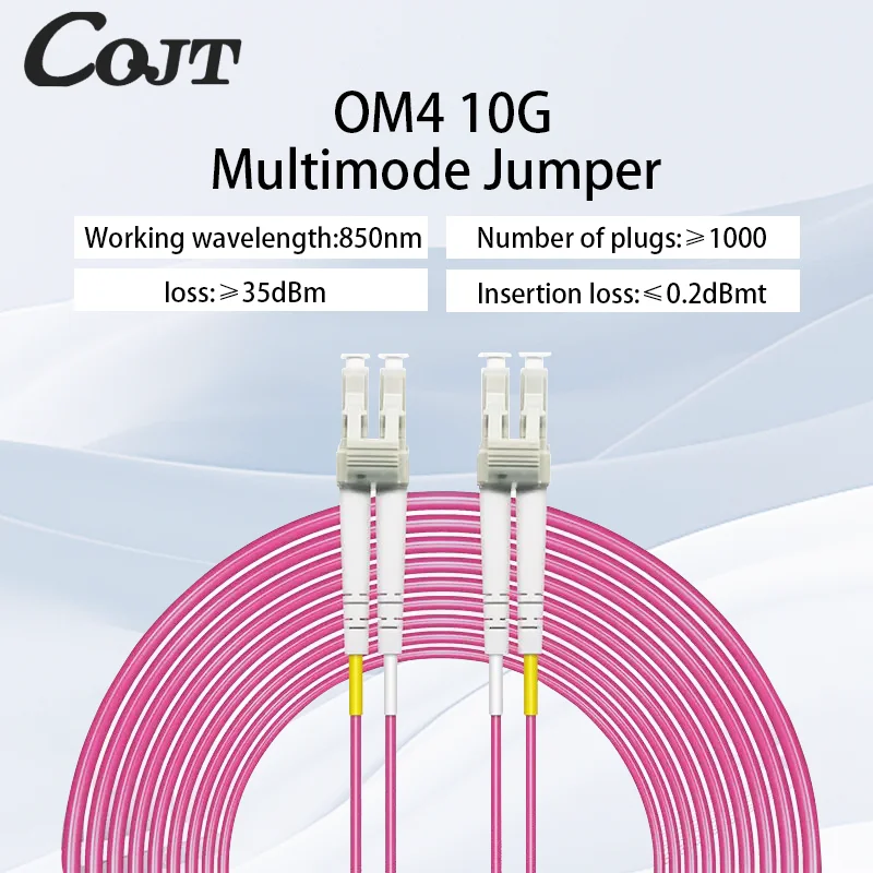 Om4 10 Gigabit Cavo Patch In Fibra Ottica Multimodale 1-100M 50/125 2.00Mm 10/40/100Gbps 2 Core Duplex Ponticello In Fibra Pigtail