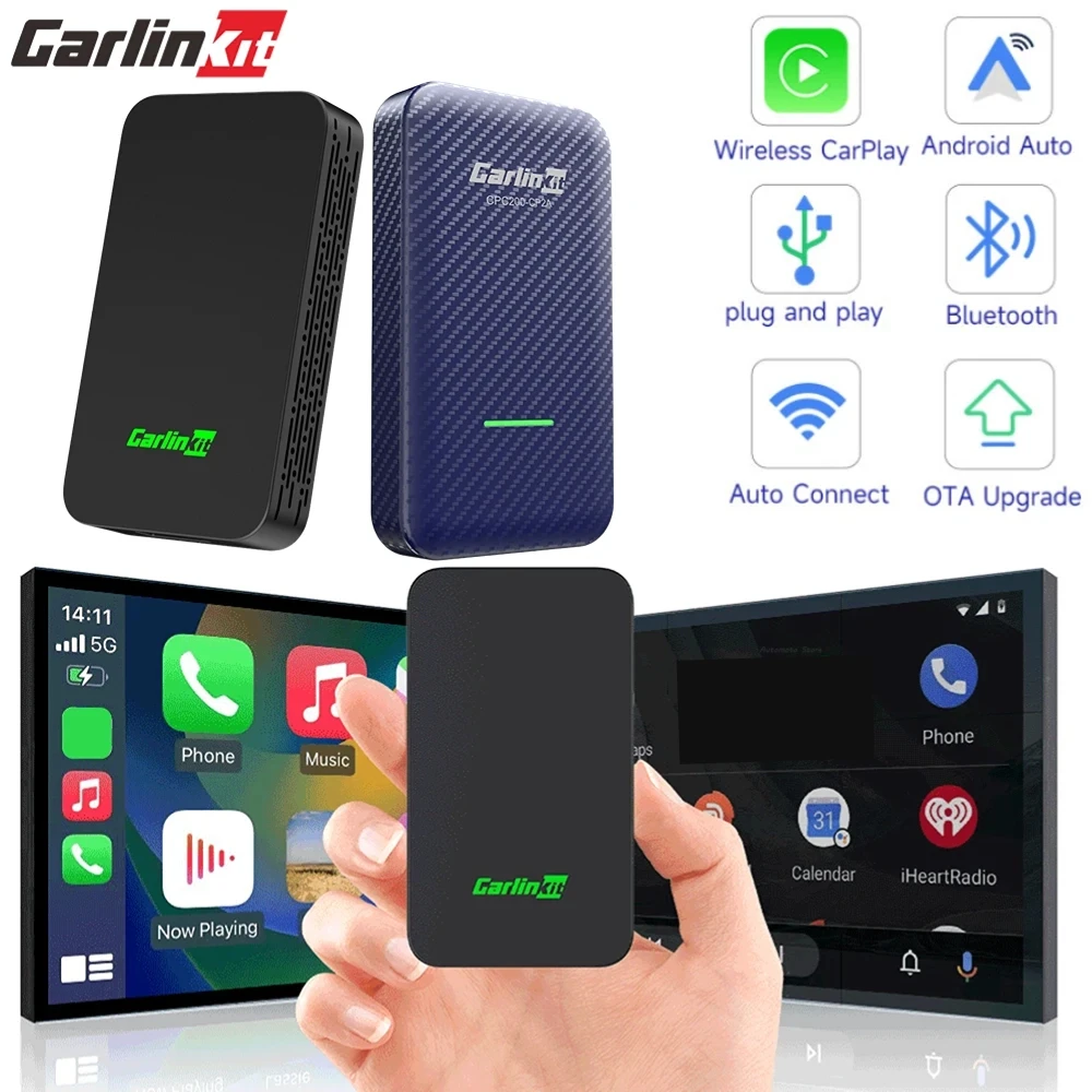 Carlinkit 5.0 Auto Box Wireless CarPlay Adapter Mini Box Android Auto  Dongle Wired to Wireless Android Smart Car Ai Box