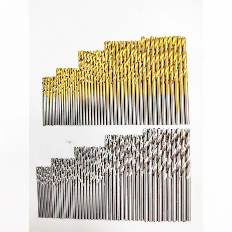 drill bits 50pcs for drilling holes drill bit combination white diamond titanium plated