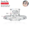 Serenity 4ct Ice Flower Cut D Color Moissanite Rings For Women Wedding Bridal S925 Sterling Silver Rings Plated 18K Fine Jewelry 1
