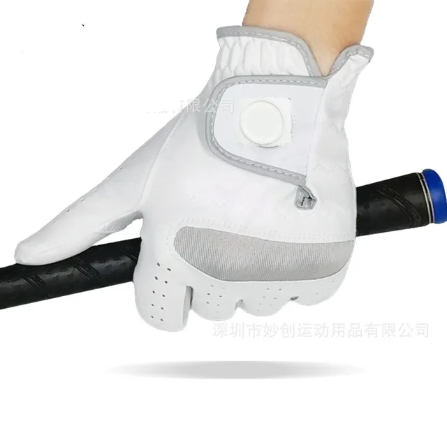 Pack 1 Pc Golf Gloves Men's Left/Right Hand Soft Breathable Pure Sheepskin With Anti-slip Granules Golf Gloves Golf Men 4