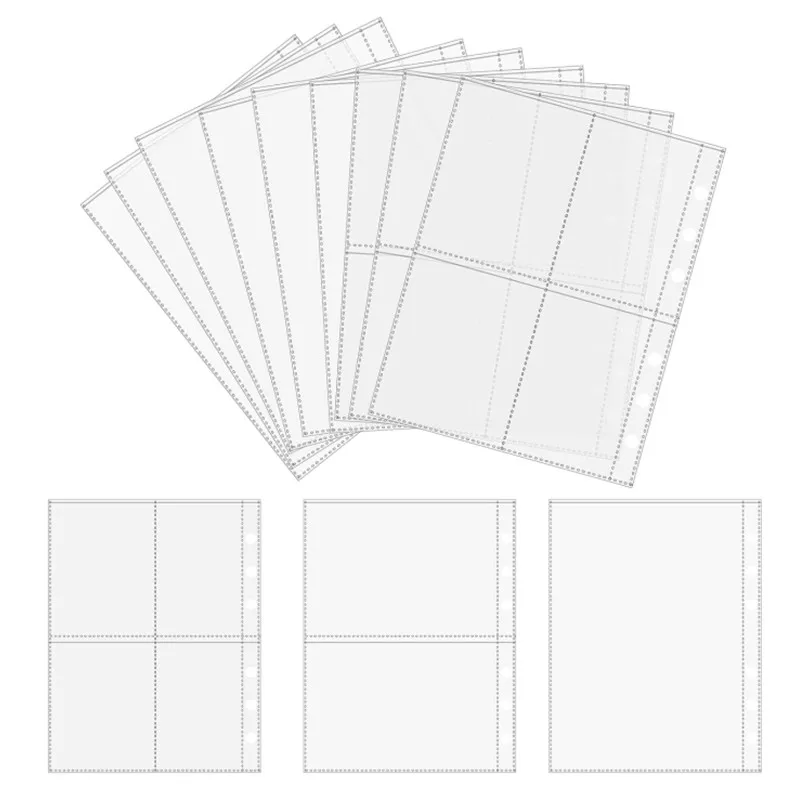 

10pcs/Pack A5 Transparent Photo Album Binder Refill Inner Sleeves for Postcard Photocard Game Card Card Photo Album Binder