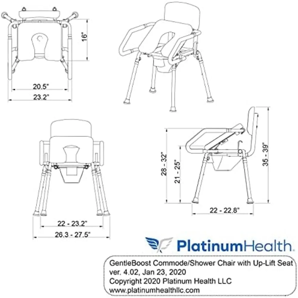 GentleBoost Uplift Raised Toilet Seat with Handles, Padded Bedside Commode Chair for Toilet Elderly,Handicap Assistance Products 6