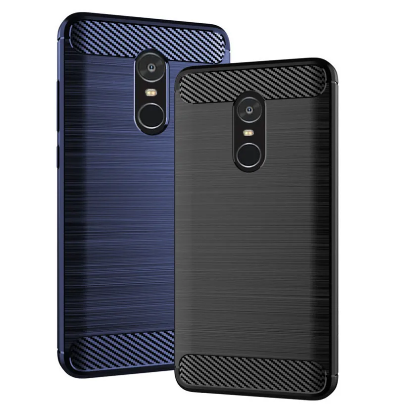 Luxury Shockproof Silicone Case with Carbon Fiber Design - Full Protective Soft Cover