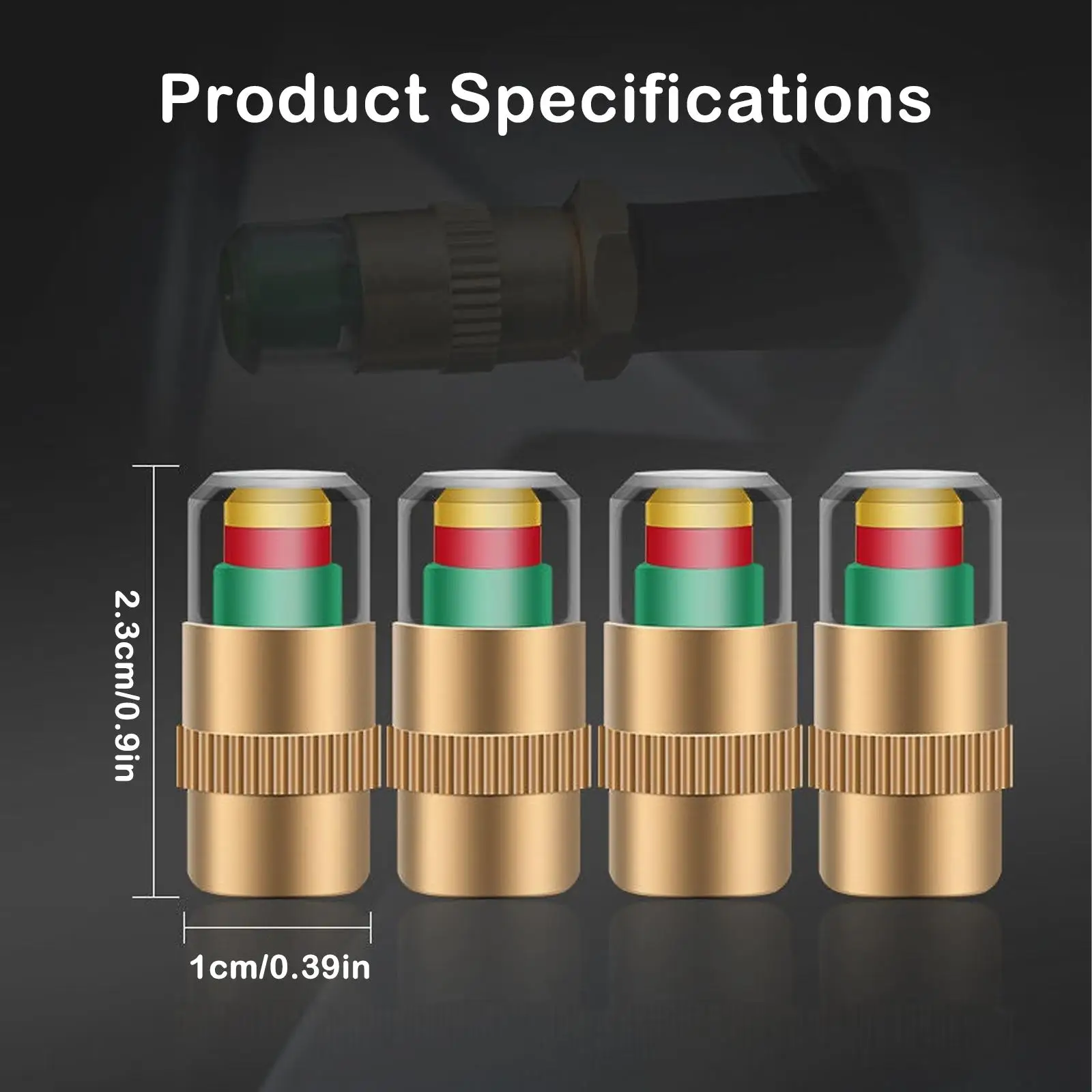 Steel Car Tire Pressure Caps for Vehicles