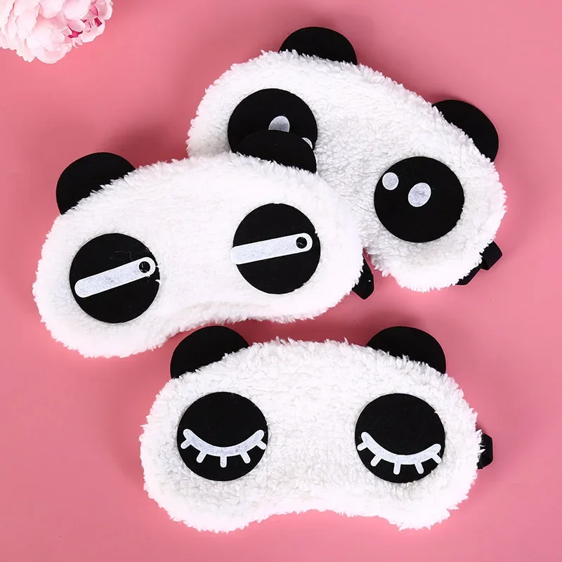 Eye Mask Health Care Tools Cute Face White Panda Eye Mask Eyeshade Shading Sleep Cotton Goggles 3 Styles