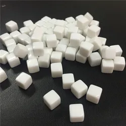 Vibrant Multicolor Crystal Dice Set - 50 Piece Collection (Solid White)