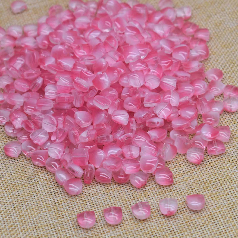 30pcs 9mm Multicolor Glass Tulip Flower Beads
