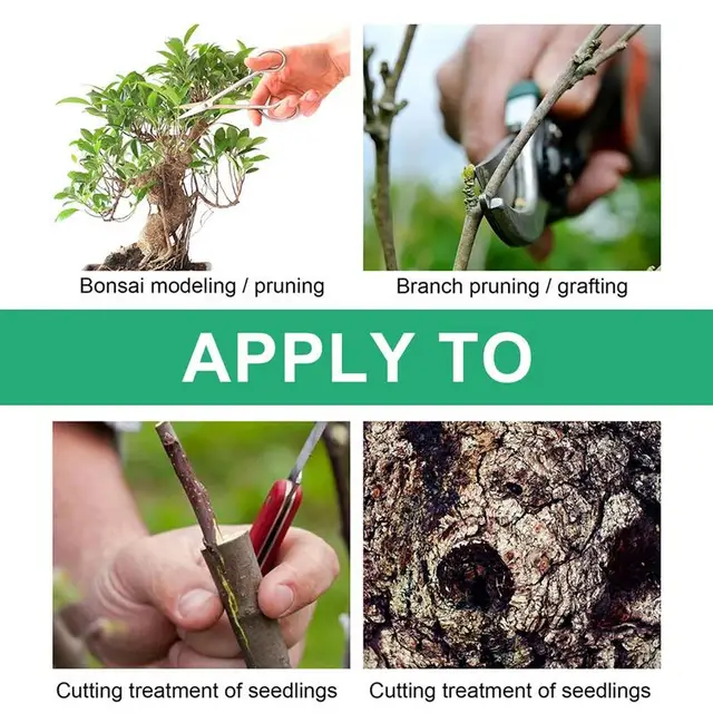 100 G Metsző Tömítés A Fa Kerti Metszéshez Gyógyító Paszta Multifunkciós Seb Metszés Bonsai Kertészlet - Image 5