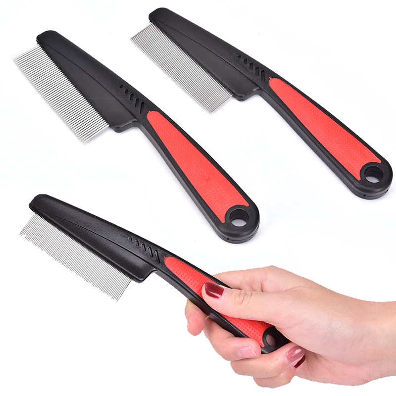Pet Dog Flea Combs Stainless Steel Needle Close Tooth Grate Comb Large