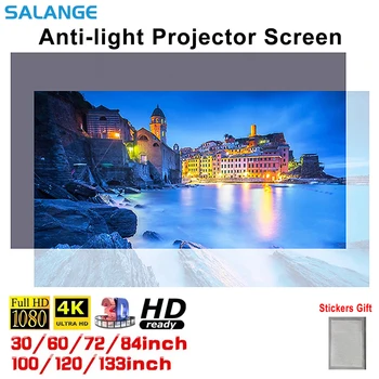 Schermo per Proiettore Salange ad Alta Definizione, Telo Riflettente Pieghevole per Proiezione Domestica, Schermo per Home Theater