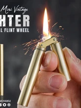  Nunchakus Lighter for Men Dad Husband Christmas Gift Vintage Lighter Nunchucks Kerosene Lighter Windproof Brass Stainless Steel 