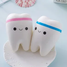 

New Simulation PU Slow Rebound Teeth Jun Pendant Decompression Toys Jewelry Ornament Spot Fidget Toys for Anxiety Funny Gift