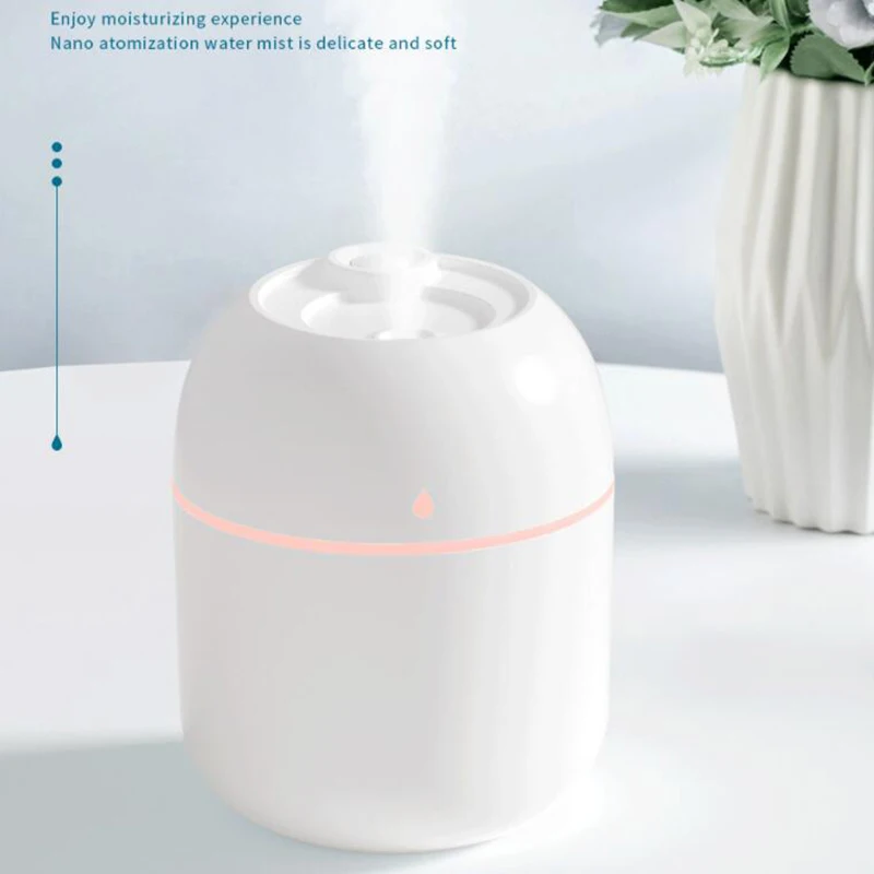 Compact USB Air Humidifier & Aroma Diffuser with LED Mood Lighting