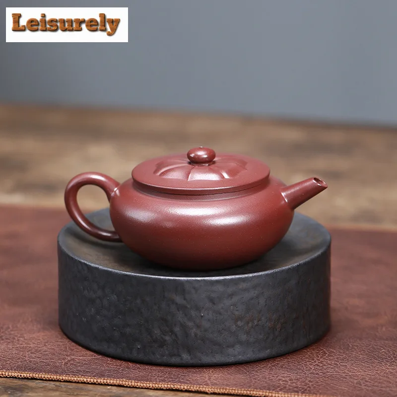 230ml Boutique Yixing Purple Clay Teapots Handmade Flowers Pot Raw Ore Purple Mud Kettle With Strainer Zisha Tea Set Accessories