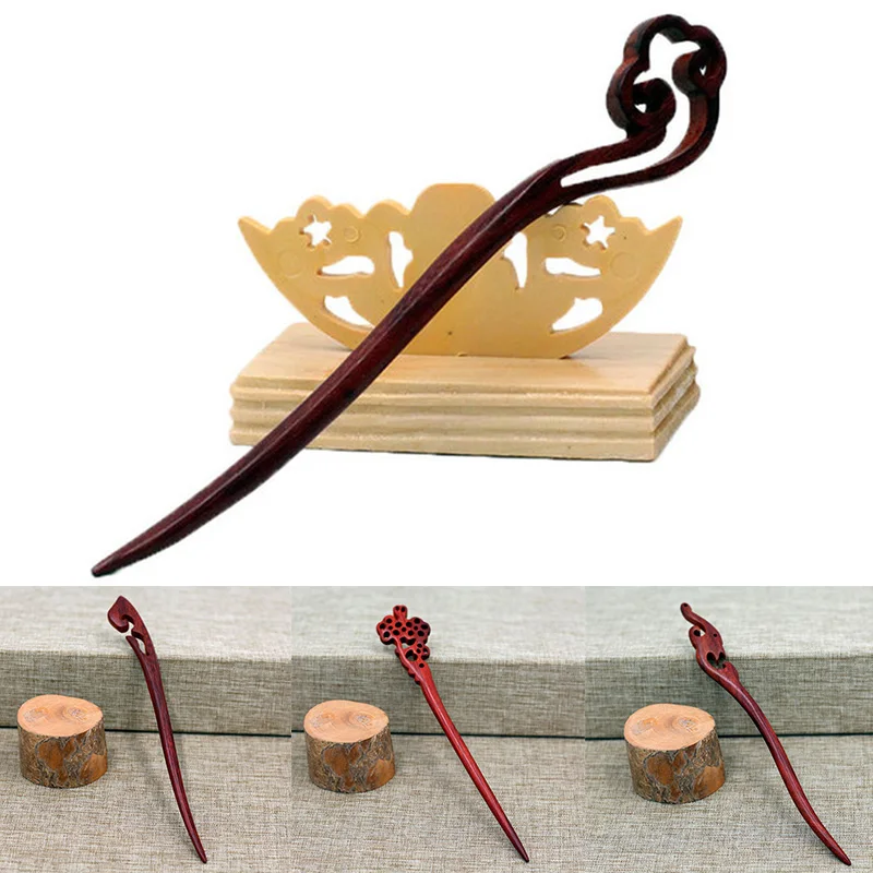 Handgemachte Sandelholz-Haarnadel – Traditionell Chinesisch, 17-18 Cm, Für Langes Haar