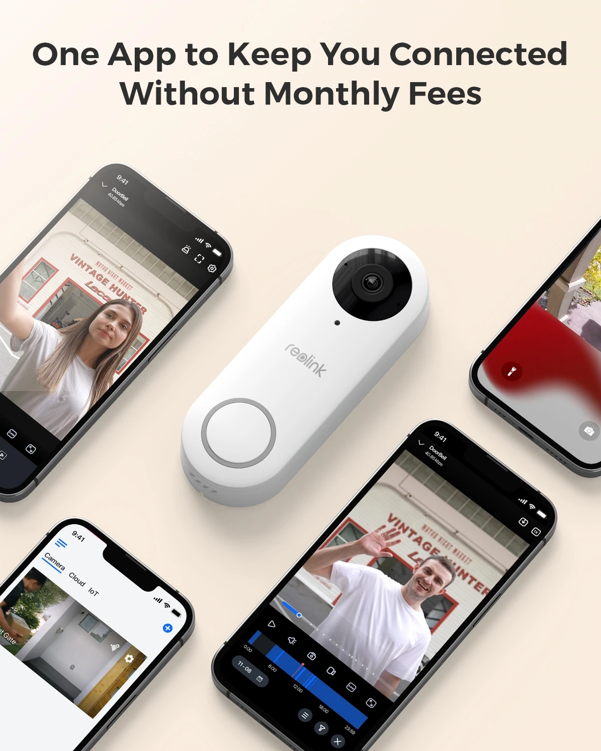 Smart Video Doorbell 2K+ PoE Wired Video Intercom Human Detection 2-Way Audio Support Alexa Google
