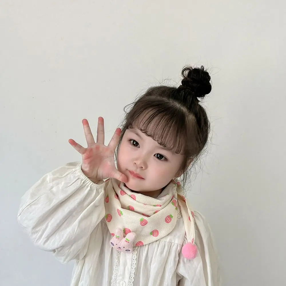 Bib Thermal Neck Warmer Windproof Thickening Boys Girls Knitting Scarf Neckerchief Cartoon Children Kids Winter Scarves