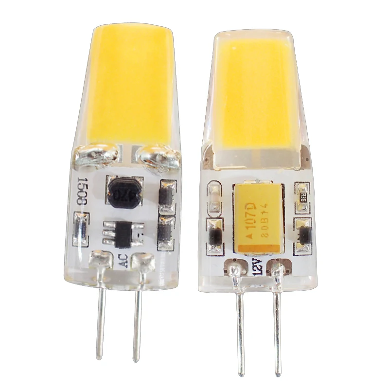 미니 Cob 스포트라이트 크리스탈 샹들리에 전구 교체, G4 GY6.35 LED 전구, 천연 백색, 4000k, 5W, ACDC12V, AC110V, 40W 할로겐, 10 개