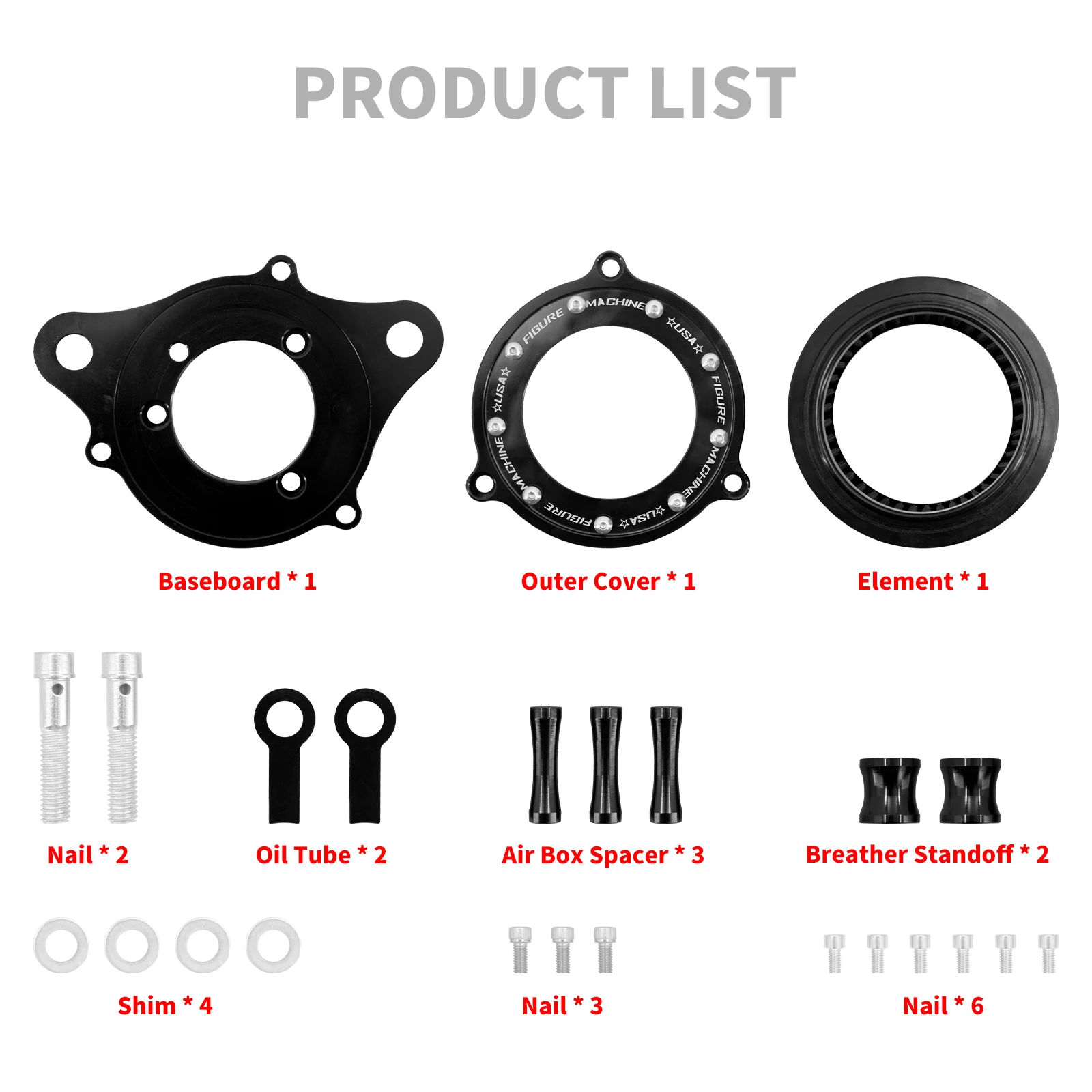 Motorcycle CNC Air Filter Cleaner Intake Filters System Kit for Harley Sportster XL 883 1200 72 48 Iron Seventy Two 2004 -