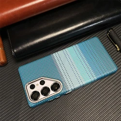 Enhanced Carbon Fibre Patterned Magnetic Slim Shockproof Cover for Sam S25 Plus (Green Lri XHCC)