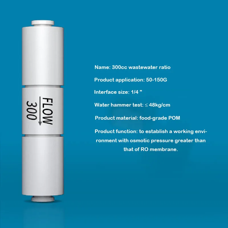300CC-1500CC RO Water System Waste Water Flow Regulater Restrictor 1/4" OD Hose Reverse Osmosis Quick Pipe Fittiing pipe fitting water pipe fitting hose pipe fitting