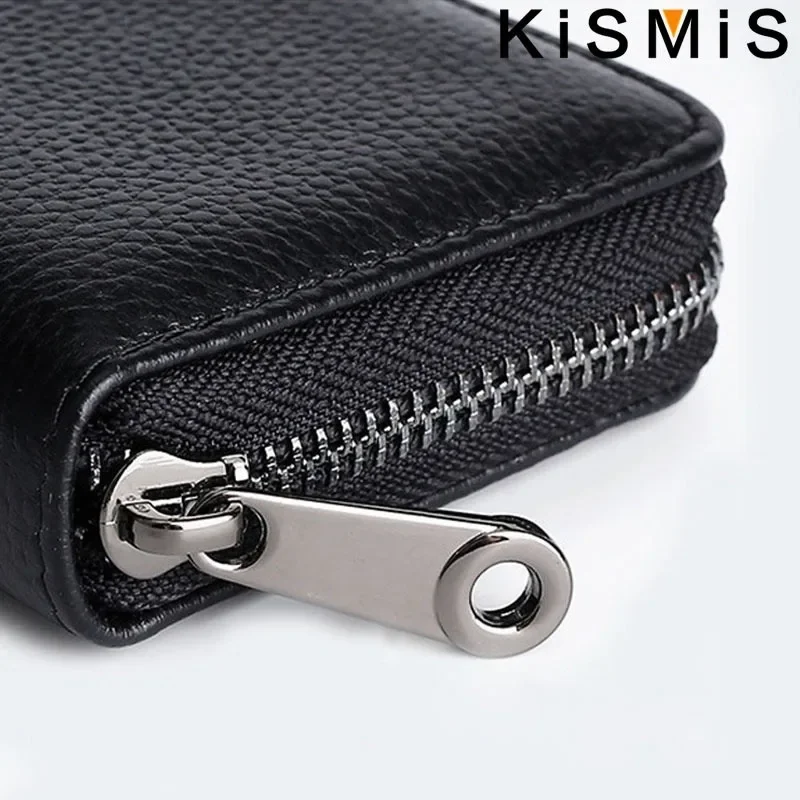 KISMIS Praktische, praktische Tasche für Visitenkarten und Ausweishüllen aus PU-Leder mit 12/26 Fächern – Detail 22