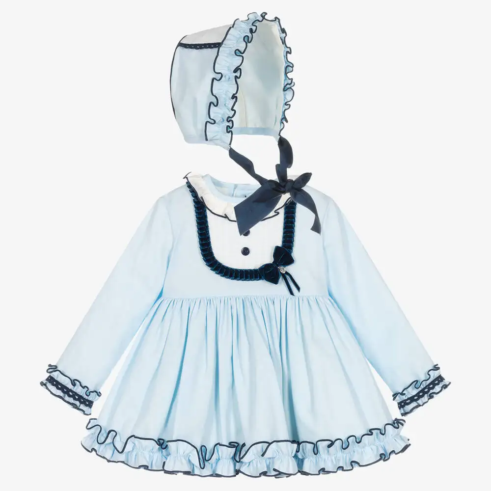 Baby Girl Clothes Blue Dresses for Children Kids Outfit Newborn